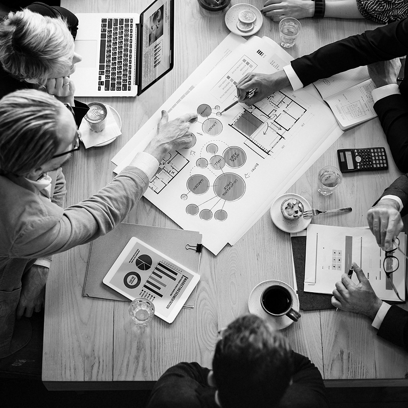 Team discussing marketing strategy